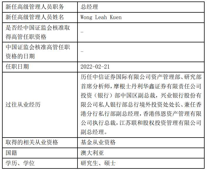 1.1亿元拍下先锋基金34.21%的股权 先锋基金迎澳大利亚籍总经理